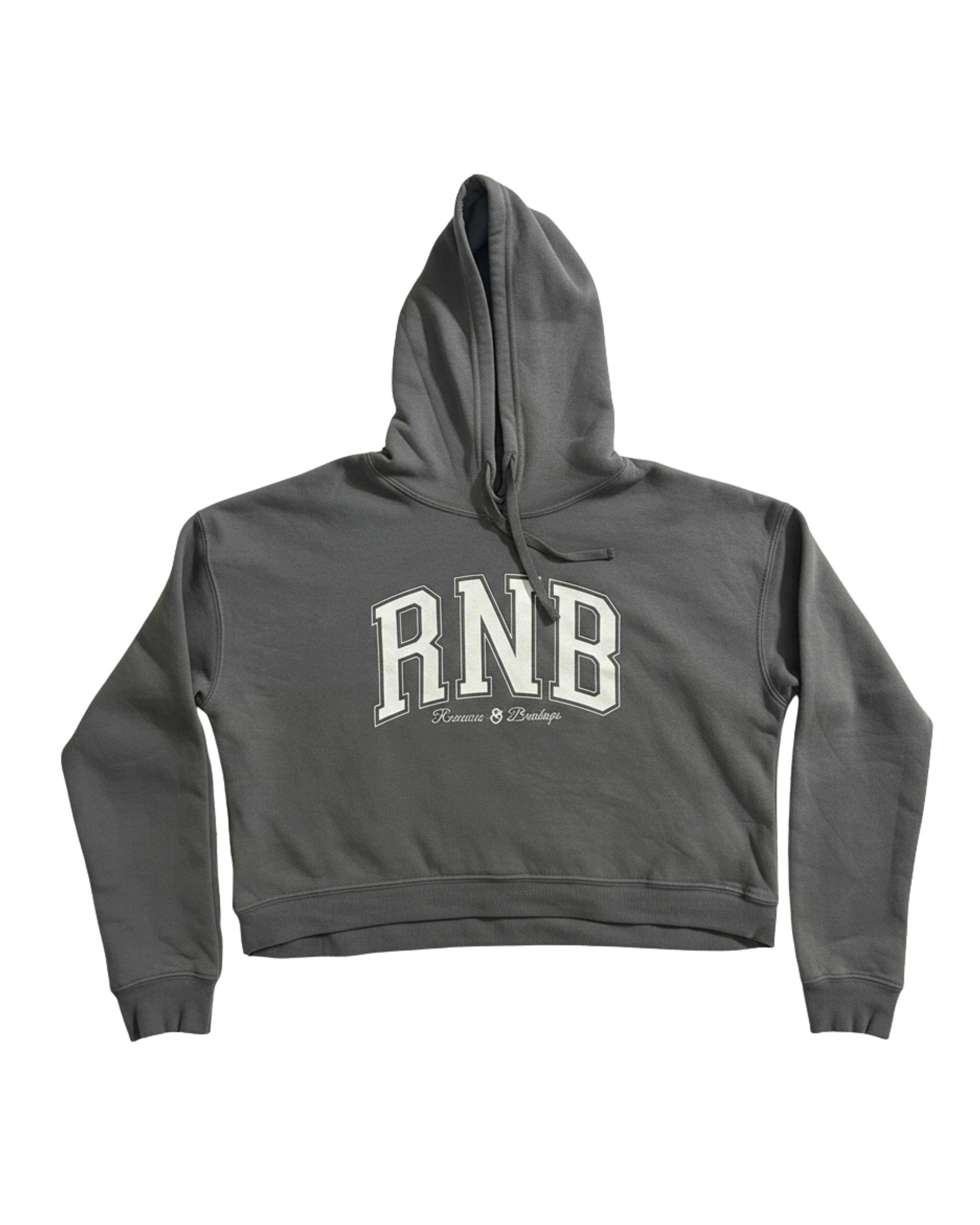 R&B Sport - Women's Crop Top Hoodie (Gray)